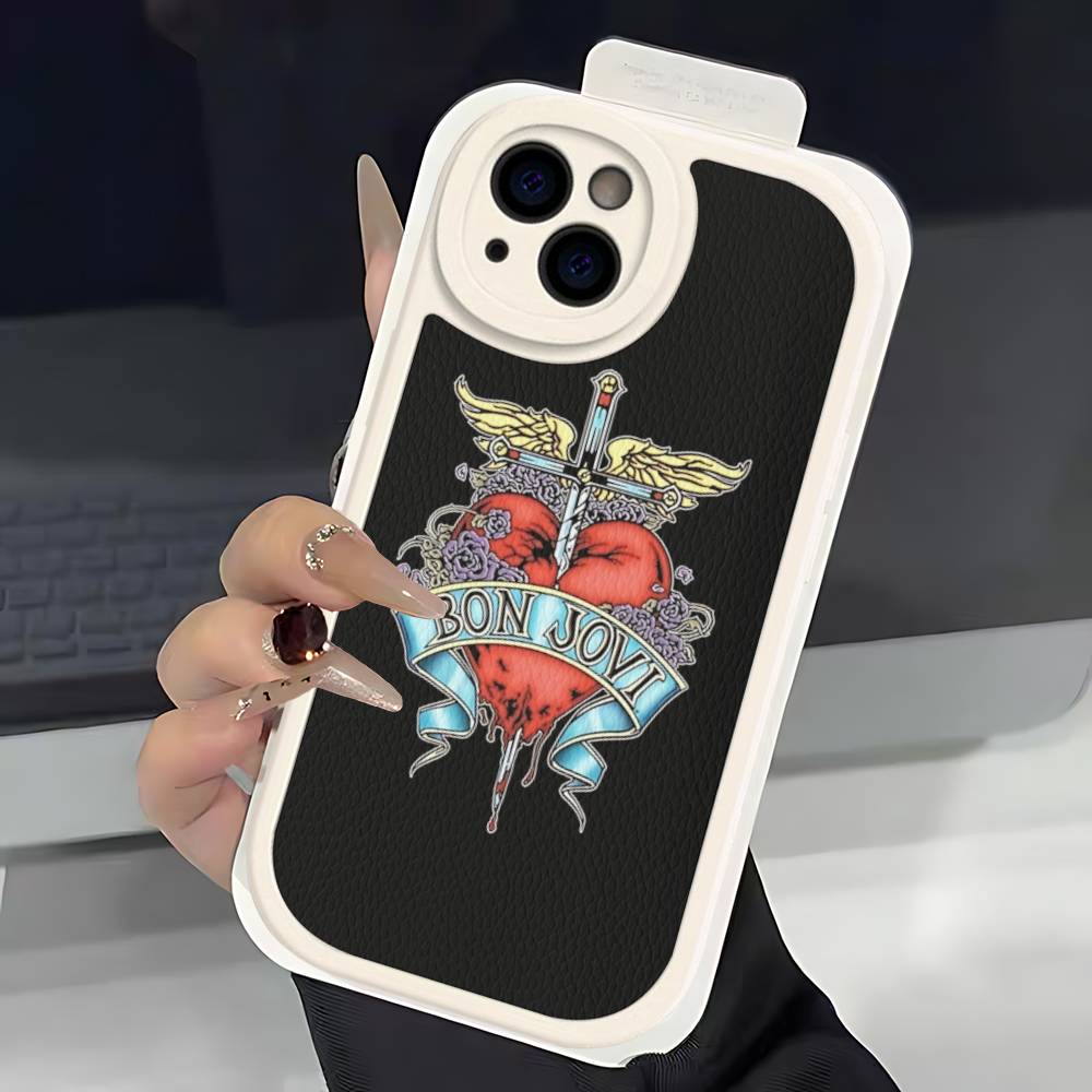 Rock Band B-Bon Classic J-JoviS Phone Cover For IPhone 16 15 14 13 12 11 Pro Max Plus Leather Soft Case iphone XS