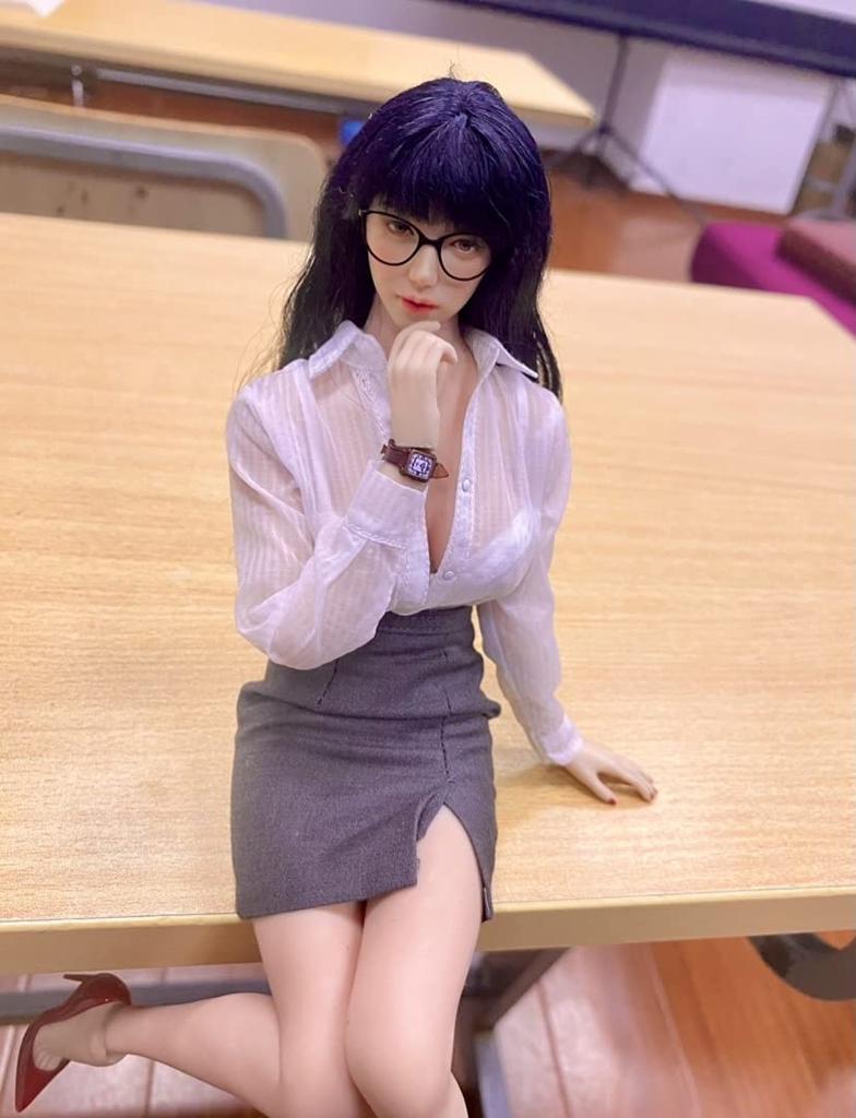 Figure OL Office Beauty Sexy Transparent Leotard Shirt Pants head and shoes not [TOYBARJAPAN] 1/6 Accessories/White (Body, included)