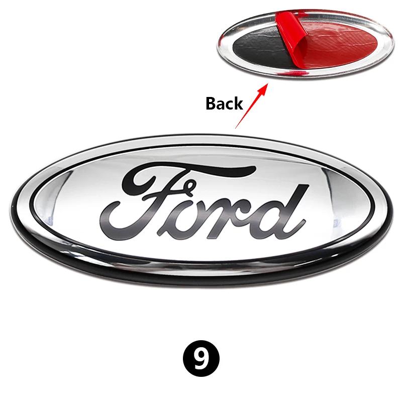 

New 2026 Car Sticker 22.5cm Car Front Rear Trunk Hood Emblem Cover Badge Sticker for Ford Focus Mondeo Edge Ecosport Ranger Fies 22.5x9cm