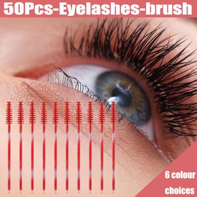 50 Pièces Brosse à Cils Jetable en Cristal Applicateur Outil