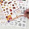 785Pcs Vintage Planner Decals Set Semi-Matte Paper Seals Reusable Irregular Shapes With 12 Month For Journaling English Language