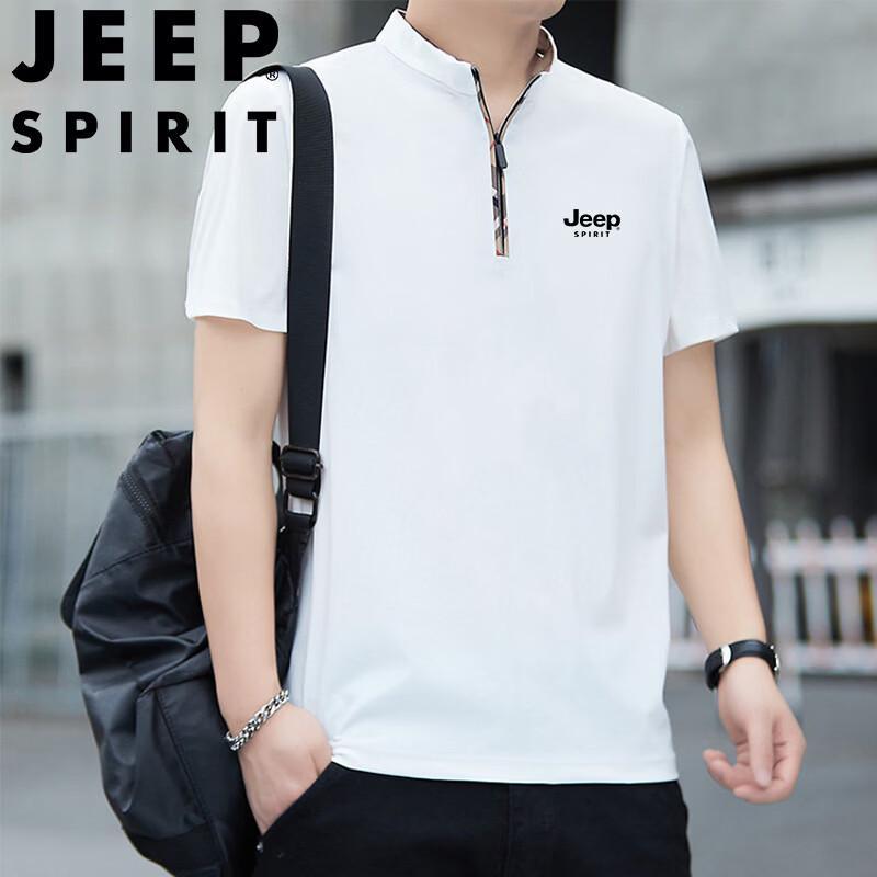 

JEEP SPIRIT Men s Ice Silk Quick-Dry Half-Zip Polo Shirt 3XL