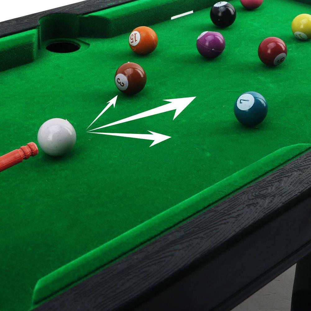 Mini Pool Table with 2 Sticks & Balls Tabletop Snooker Game Portable Home Office Desk Games