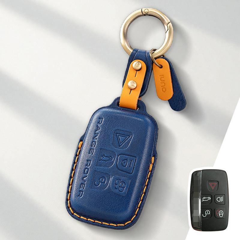 Custodia Protettiva in Vera Pelle per Chiave Fob Land Rover Range Rover Evoque Discovery Sport Vela 4