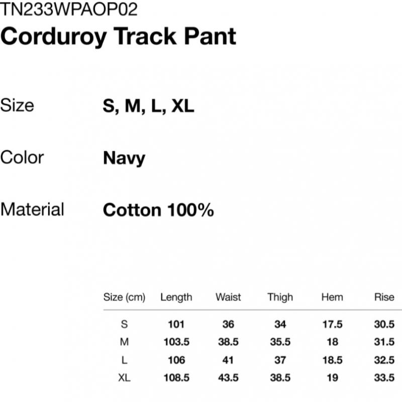 Thisisneverthat Corduroy Track Pant Navy
