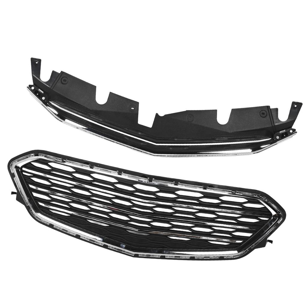 Vorderer Oberer Unterer Kühlergrill 23382107 Verchromte Leisten Stoßfänger Kühlergrill Set Ersatz für