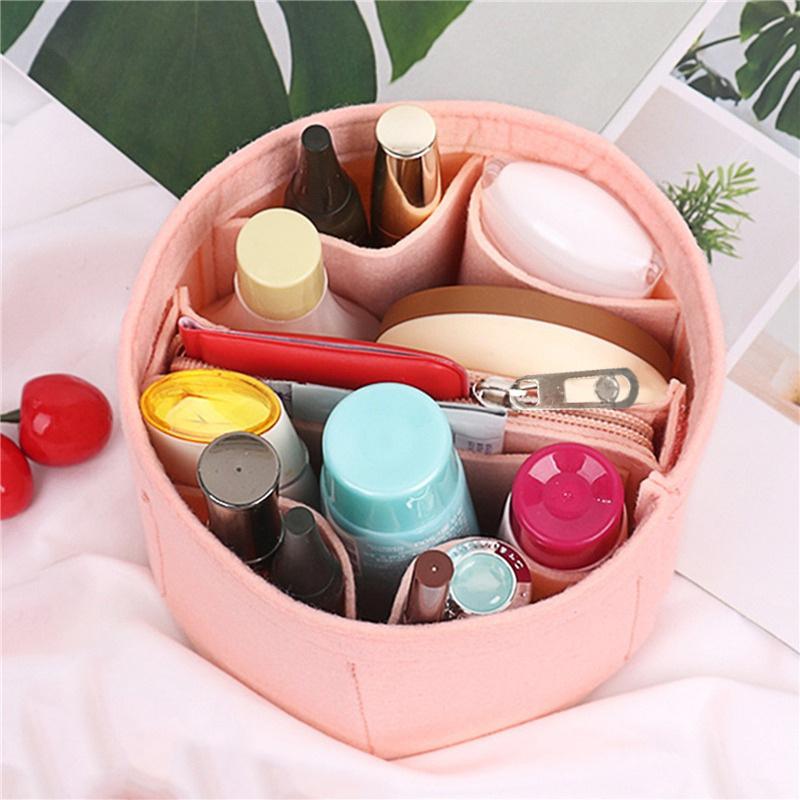 1Pc Soft Felt Cloth Insert Bag Women's Organizer Handbag Felt Travel Bag Insert Liner Purse Organiser Pouch NEW