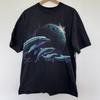 Vintage 90er Habitat Delfin Weltraum T-Shirt Medium / Large AOP Galaxie Tier T-Shirt Unisex T-Shirt