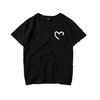 Trendy Hong Kong Style Harajuku Summer Clothing Oversize Tshirt Women Loose Short Sleeve Top Fat Girl Street Fried Heart Shape Print
