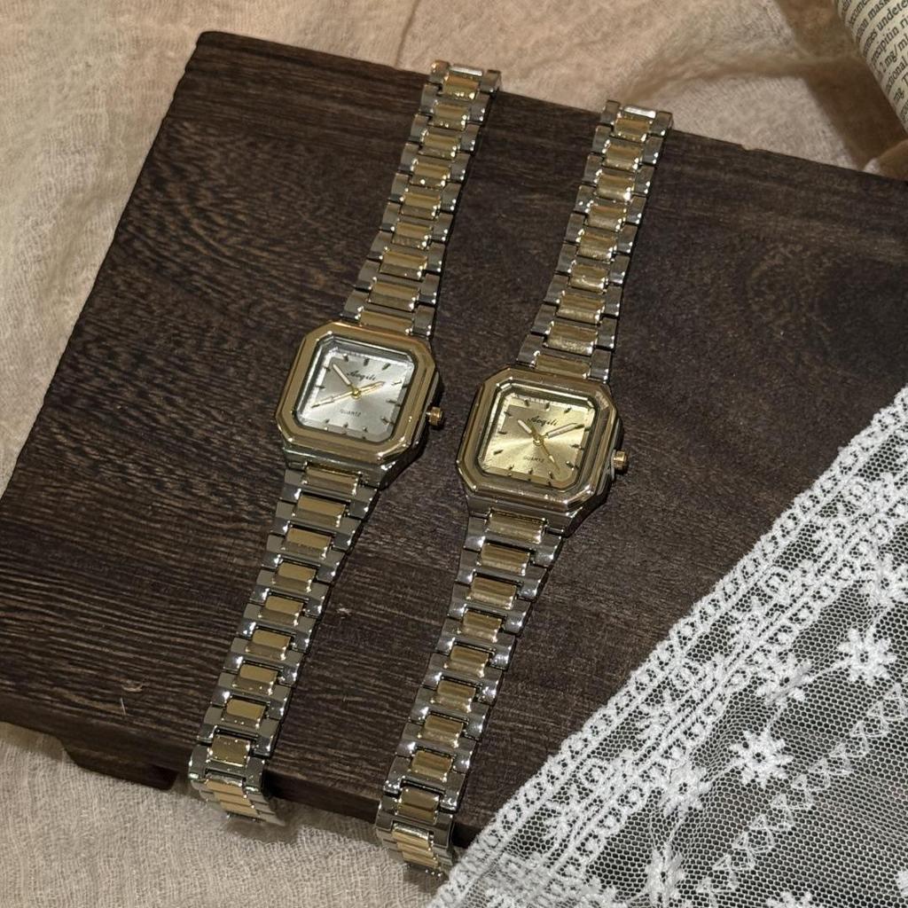 Elegant Gold Square Women's Quartz Watch - Chinese Style Business & Student Wear