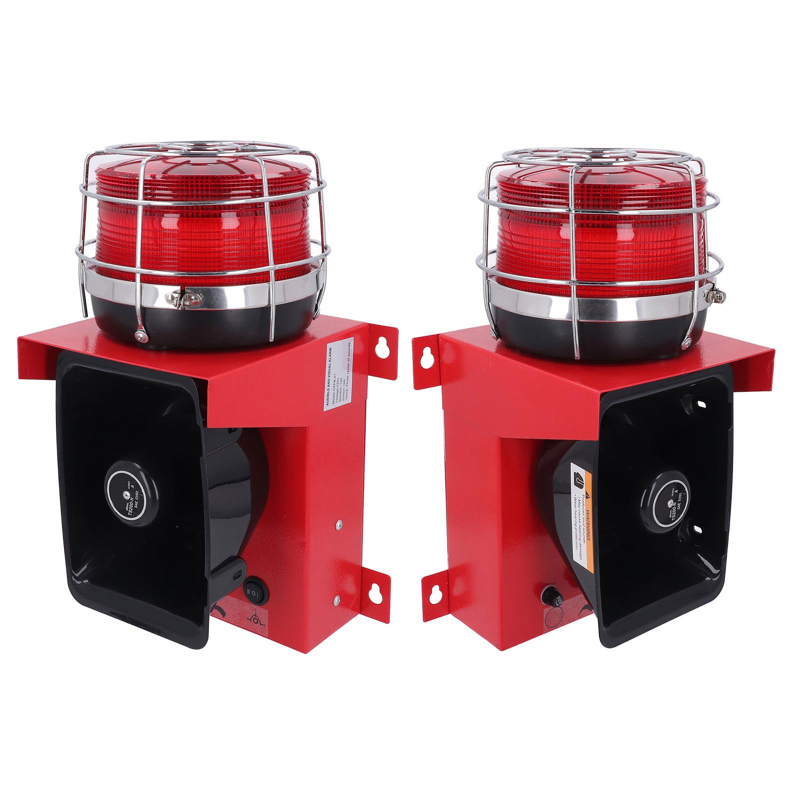 Industrial Sound and Light Reminder Water Proof LED Beads 120DB Volume Control Audible Visual Horn for Port Machinery Industry