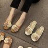 French Evening Wind Niche Baotou Half Slippers Women's 2025 Spring and Summer New Exterior Wear Fashion Versatile Flat Bottom Cool Slippers Tide