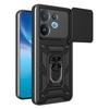 For vivo V60 5G Case with Slide Camera Lid PC+TPU Kickstand Phone Cover