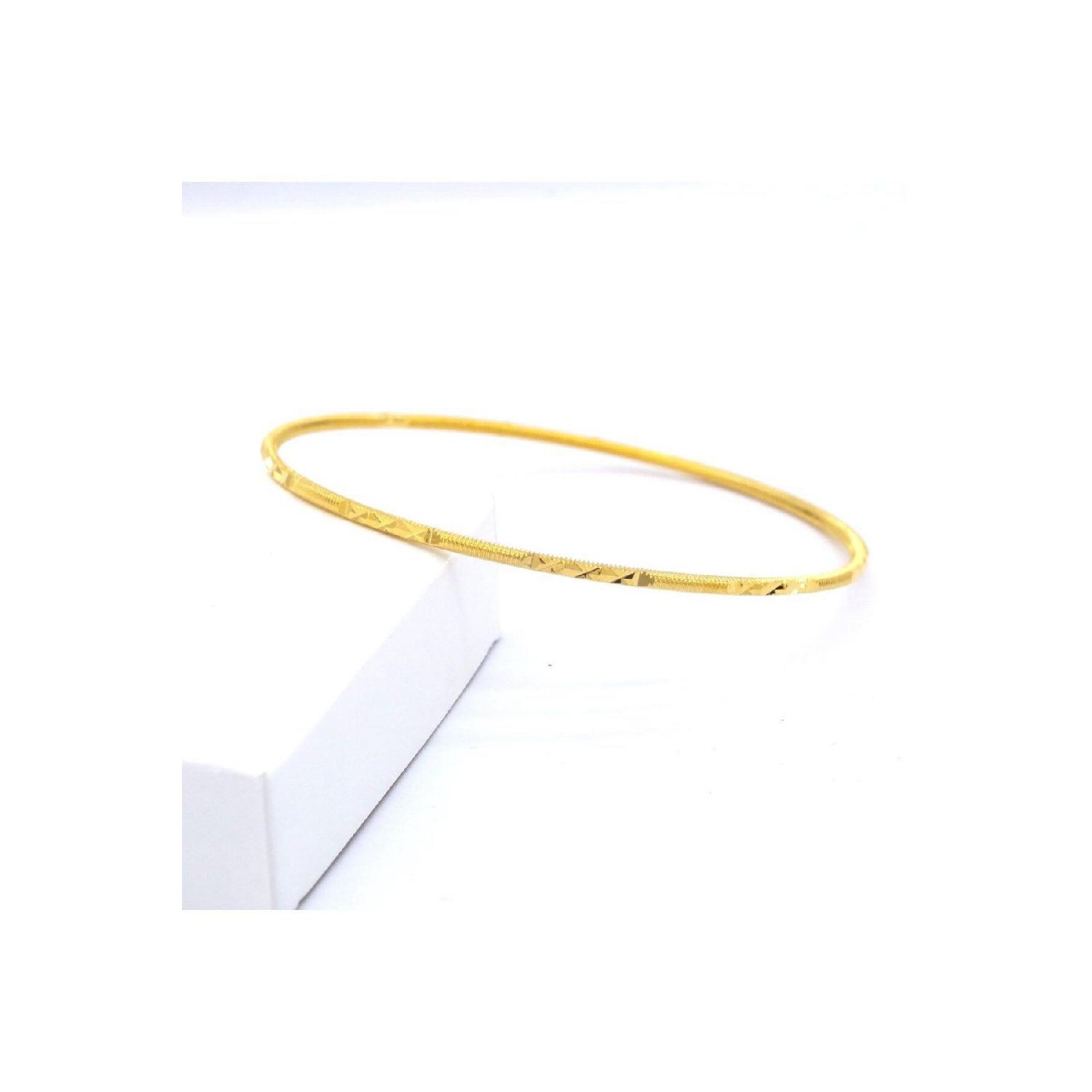 

Patterned Ajda Model 22 Carat Gold Plated Bracelet 2.5 Mm Blz-3017 21 cm золотий