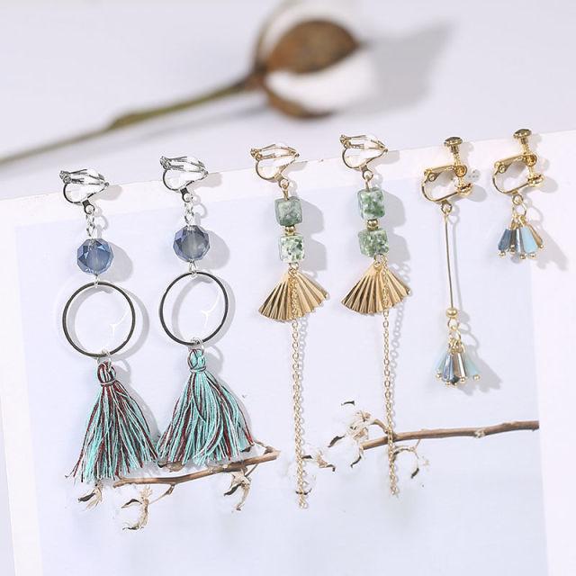 

Серьги набор для женщин большие геометрические корейские серьги клипсы без проколов простые серьги в стиле женские украшения