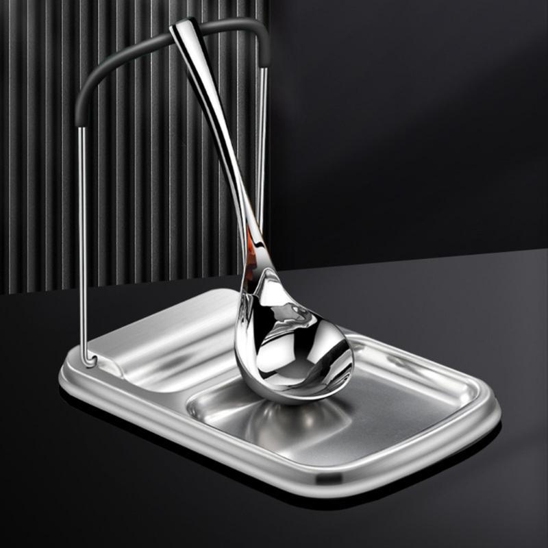 Kitchen Countertop Pot Lid Rack Pan Cover Holder Shelf Metal Rack for Ladles, Spatula Kitchen Utensil Organizer