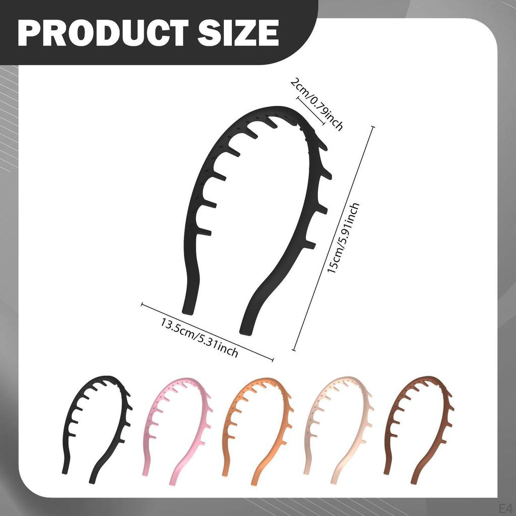 Hair Hoop Anti Slip Tooth Headband Soft Silicone Material Lightweight Comfortable Suitable for Women