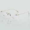 Japanese-Style Rimless Glasses Frame, Ultra-Light Pure Titanium, Large Frame for Myopia, High-Quality Design
