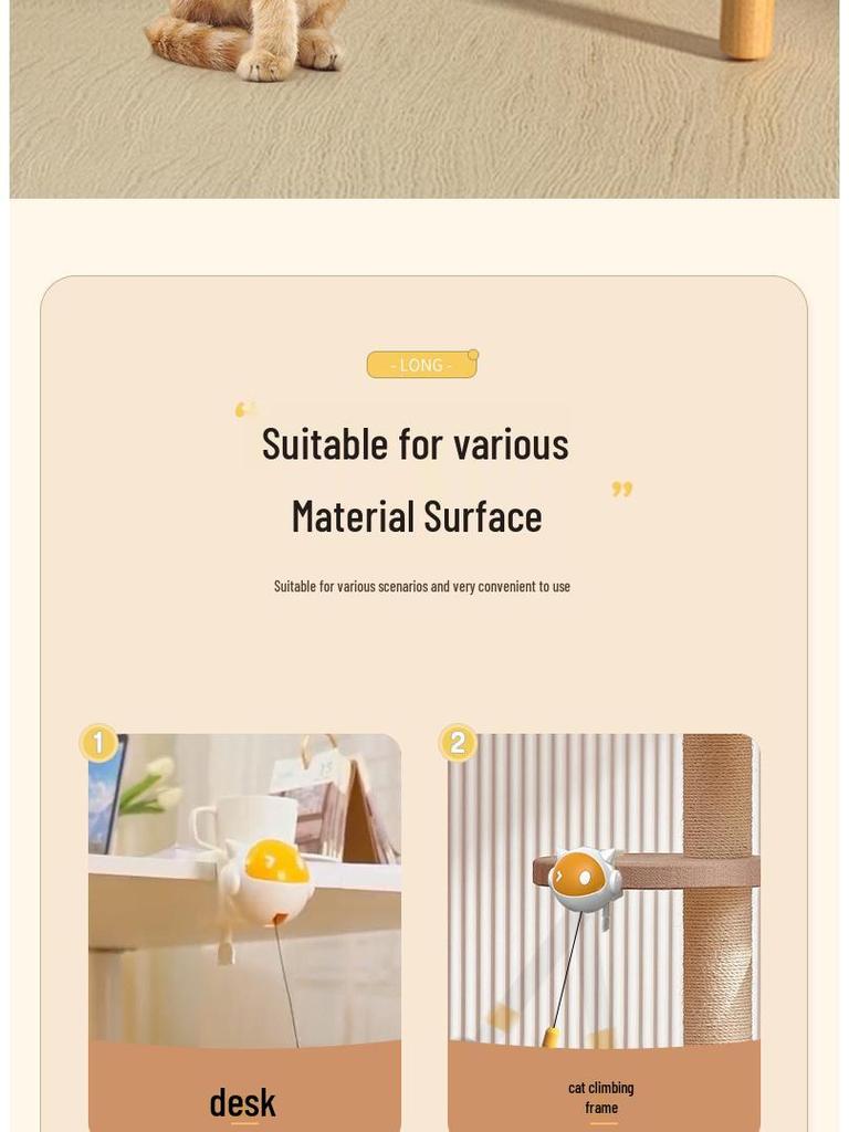 Smart Telescopic Electric Cat Teasing Toy with Integrated Lifting Ball