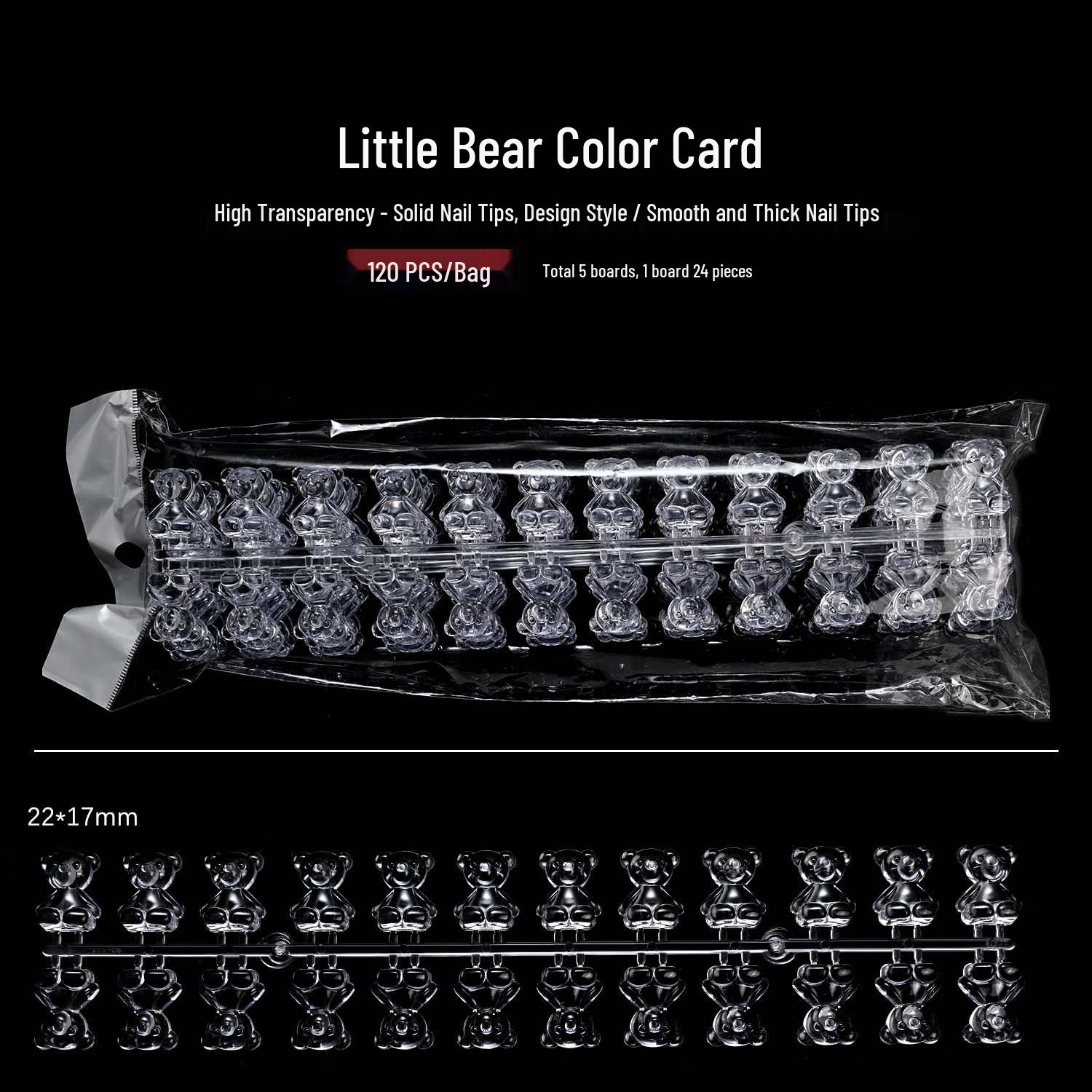 

Little Bear Cartoon Nail Polish Gel Color Display Board