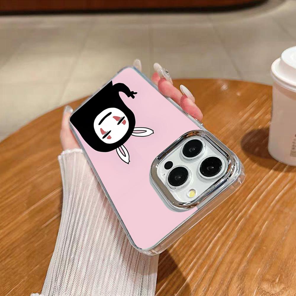Cartoon H-Hayao M-Miyazaki Phone Case For Iphone 17 16 15 14 13 12 11 Pro Max Xr Air Plus Silicone Cover Silver Hard Shell Cove