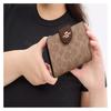 Coach SignatureCanvas 13 Branded Logo Snap Closure Premium Leather Wallet Small Women's Tan with Brown Tan and Brown