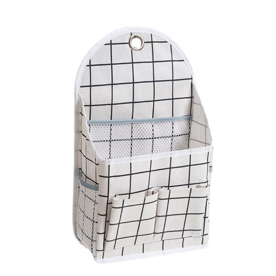 Wandhängende Aufbewahrungstasche Nachttisch-Organizer mit Taschen Hängender Aufbewahrungskorb für Buch Brille Snacks Schlafsaal Schlafzimmer