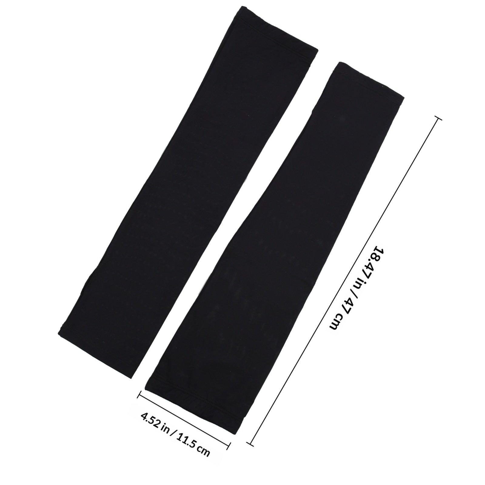 

1Pair Ice Silk Arm Sleeves Sun Resistant Breathable Uv Protection Oversleeve for Sports Walking Jogging Outdoor Activities чорний