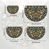 Tappeto Moderno Artistico Semi-Circolare - Stampa Animalier Vivace e Decorazione Mandala Etnica - Tappetino Morbido Antiscivolo Stampato 2D per Interni Esterni Regalo per la Casa