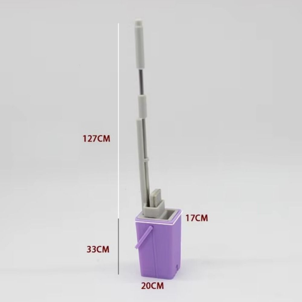 Pretend Play Miniature Cleaning Mop 1/12 Scale Doll Flat Mop Dollhouse Broom Mop  OB11 BJD