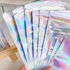 10Pcs Self-Sealing Laser Small Plastic Bags For Jewelry Pouch Jewelry Transparent Display Gift Packaging Storage Bag