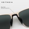 VEITHDIA Brand Fashion Sunglasses Stainless Steel High-definition Nylon Lens Polarized UV400 Eyeglasses For Men Women,  8212