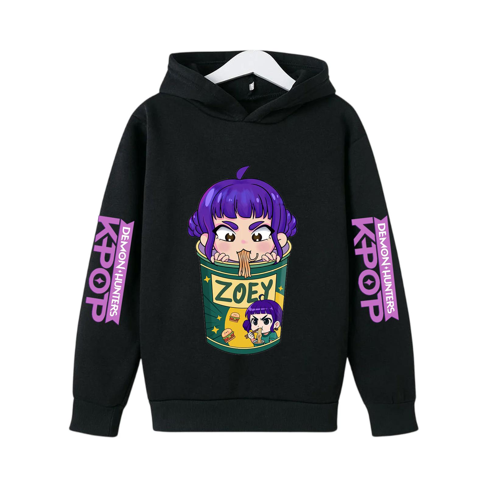 

Autumn Kids Long Sleeve K-Pop Demon Hunters Hoodie, Soft Fleece Sweatshirt, Warm Casual Outerwear for Boys and Girls 100cm