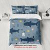 3Pcs Ocean Animal Bedding Sets 3D Printed Whale Fish Coral Duvet Cover Sets With Pillowcases No Filling