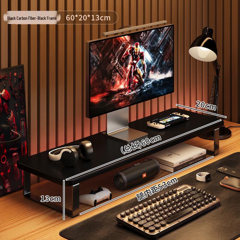 Gaming Desktop & Monitor Stand with Storage