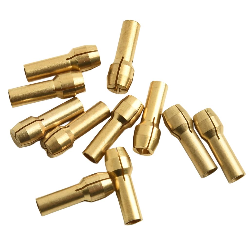 M8 Drill Collet Brass Collet Kit Non-Slip Textured Handle Quick-Change Keyless Strong Grip Design For Mini Drill Bits