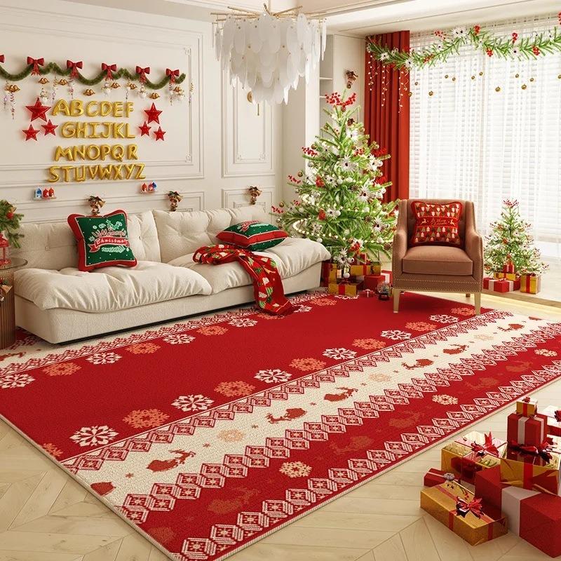 Weihnachtsbaum Großer Teppich für Zuhause Wohnzimmer Schlafzimmer Sofa Fußmatte Dekor Kinder Spielbereich Teppich Rutschfeste Bodenmatte