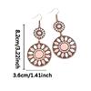 New Boho Ethnic Fashion Colorful Drop Oil Round Earrings For Women Sum Flower Enameled Distinctive Sweet Vacation Jewelry Gift