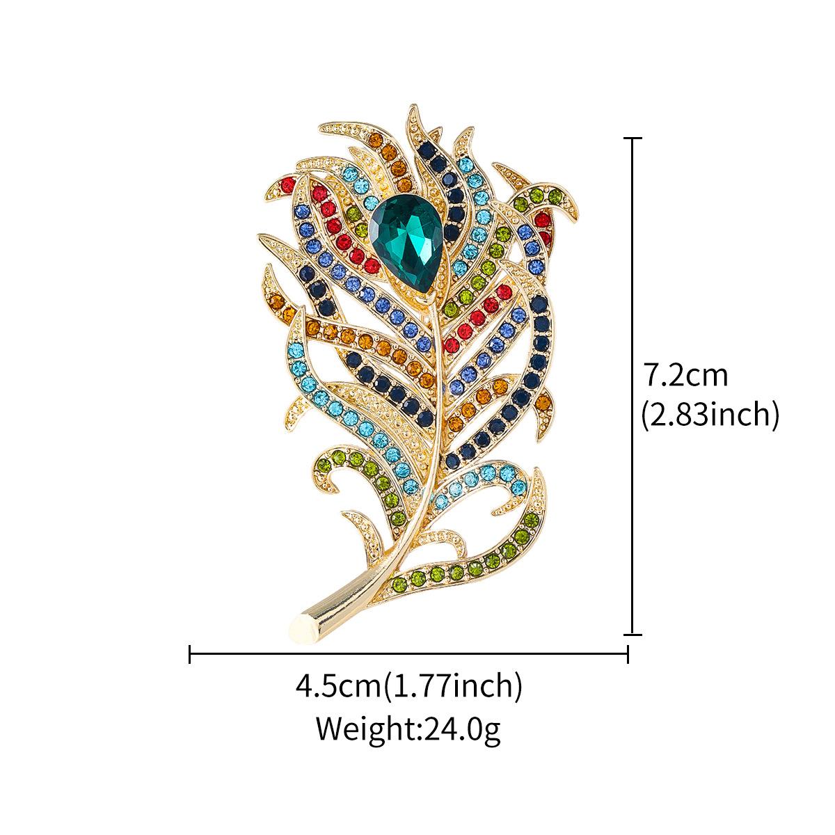 European and American Diamond-Embedded Clothing Accessories Retro Elegant Large Exaggerated Personalized Multi-Color Crystal