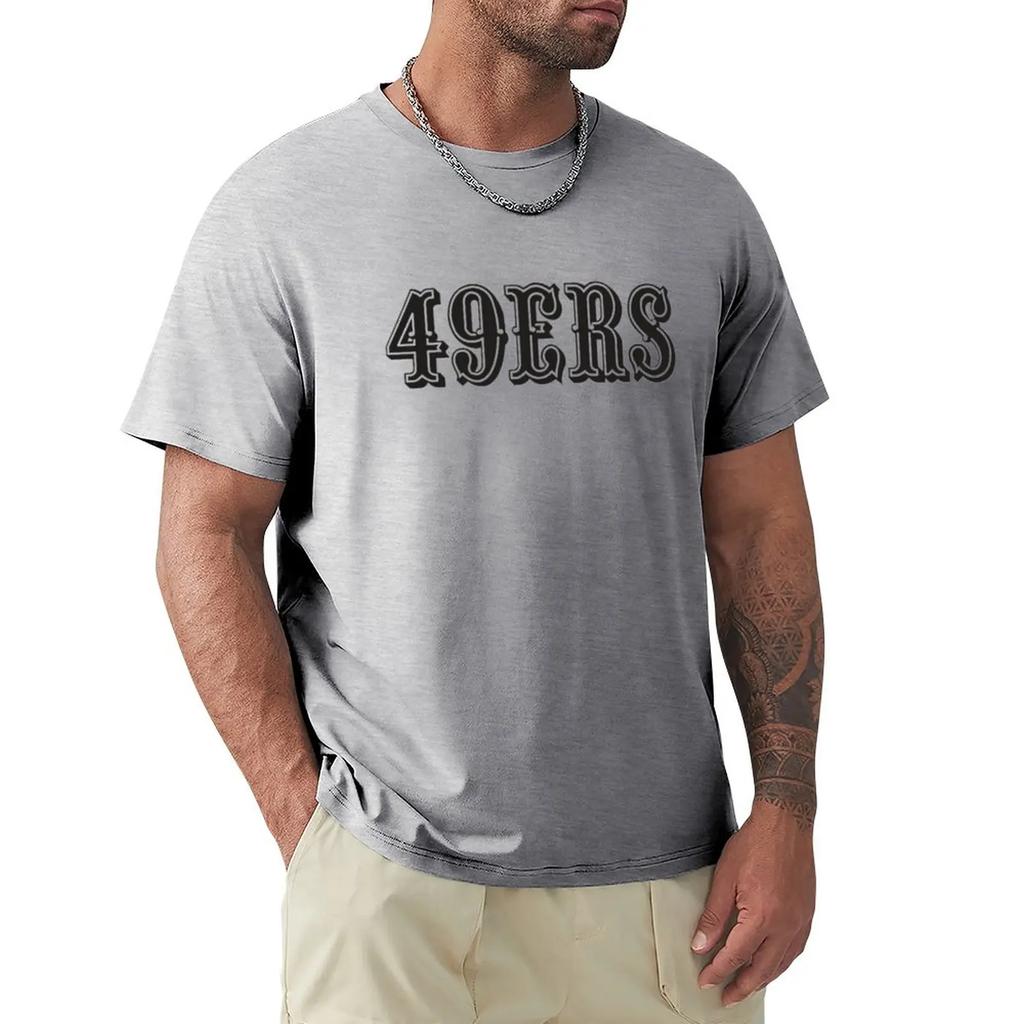 New Fashion Heavyweight Vintage Summer Round 49 Ers - 49ers Logo Cute Tops Customized T Shirts Shirts Graphic Tees Men Clothes