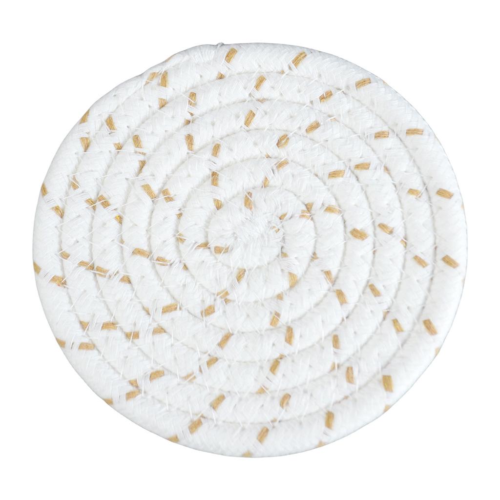 1 Pieces Of Cotton Coasters Insulation Pads Cotton Rope Decorations Coasters With Cup Holders Thickened Septa Coasters
