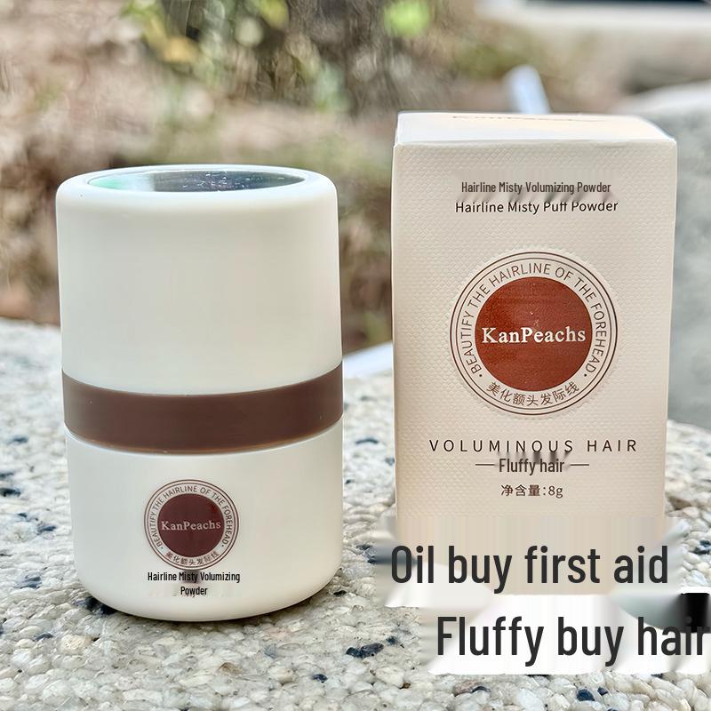 Kanpeachs Fluffy Hairline Mist Powder - No-Wash Oil Control for Bangs and Dry Hair.