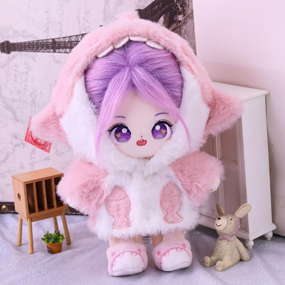 For 20CM Cotton Doll Rompers Cartoon Plush Doll Replacement Outfit Playing House Accessories Mini Clothes