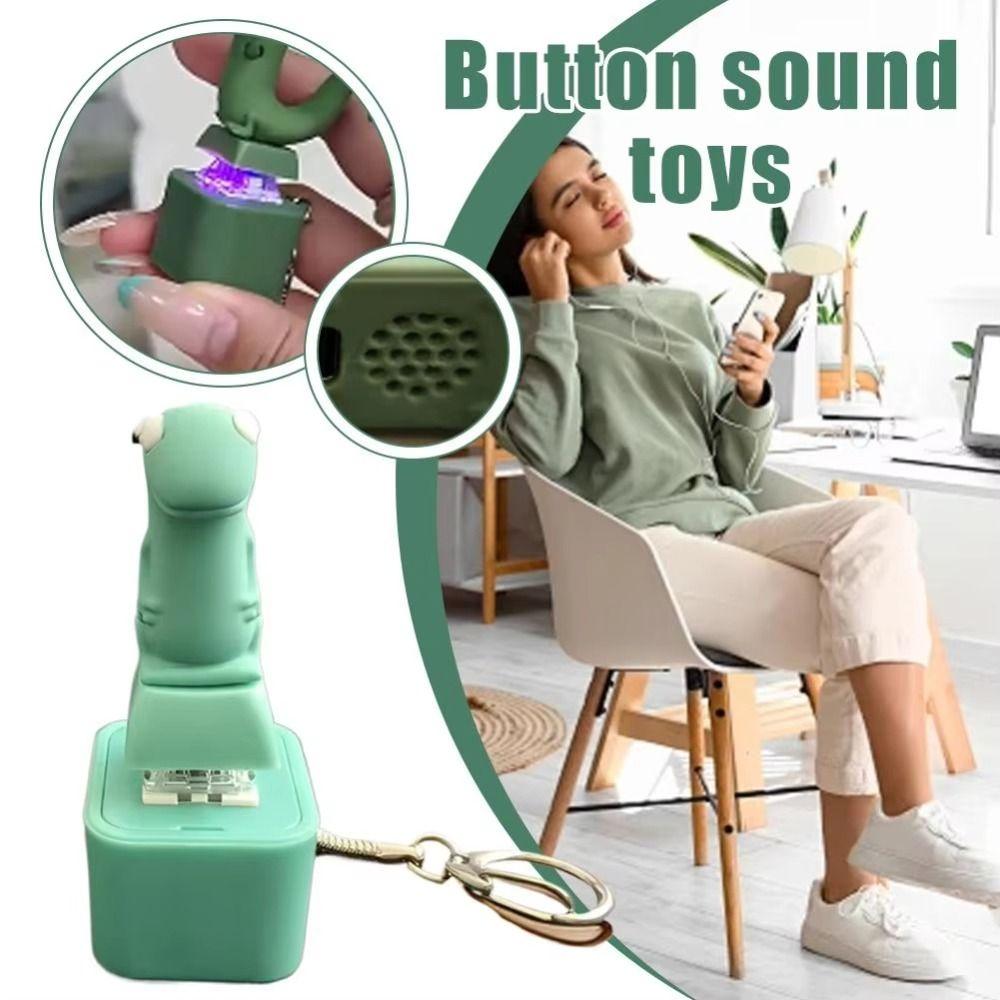 With LED Lizard Voice Key Ring Colorful Lights Lizard Sounds Pendant  Kids Toy