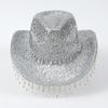 Sparkly Rhinestones Tassels Cowboy Hats Crystal Hat for Bachelorette Party Crystal Hat for Club Stage Bar
