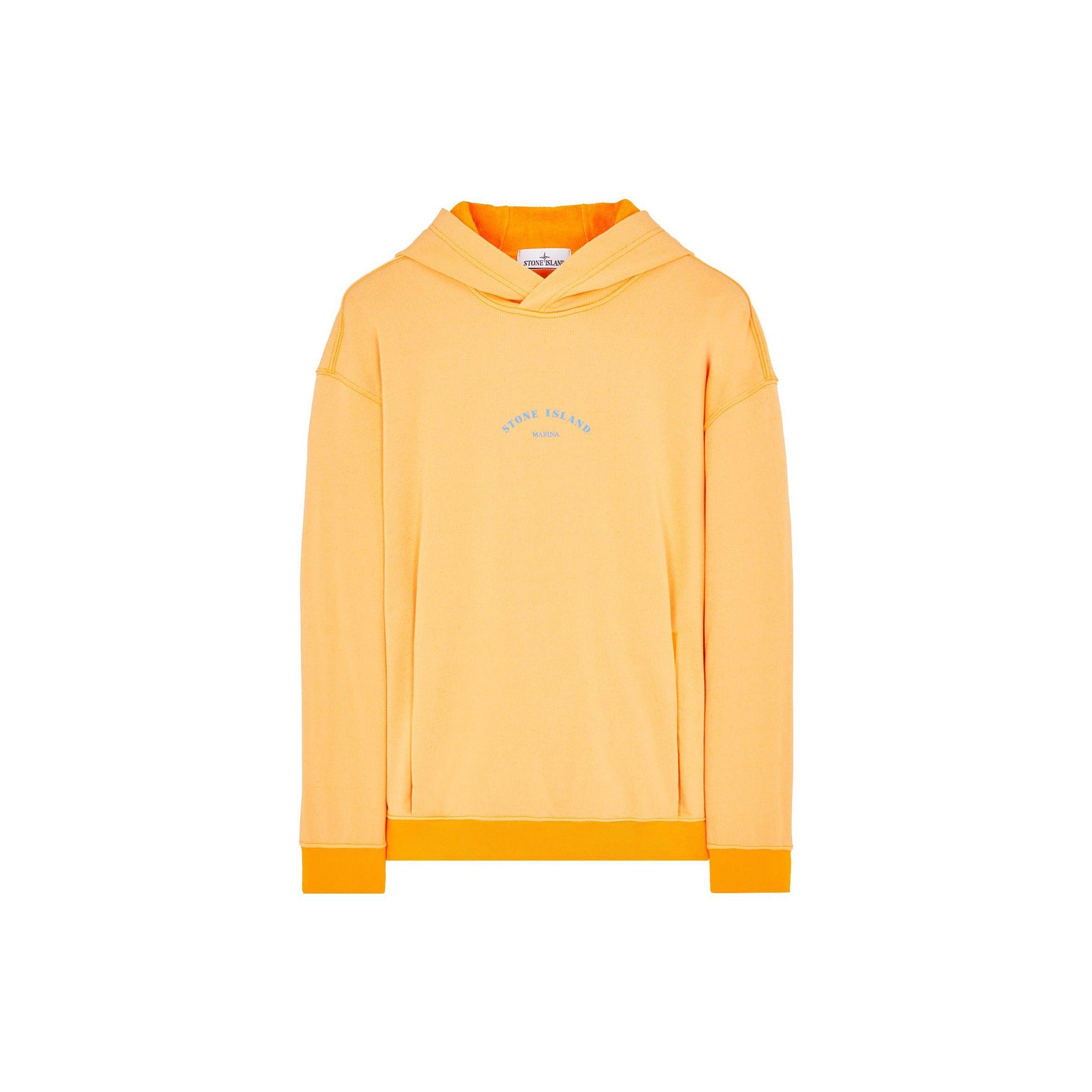 

STONE ISLAND Ss23 Серия Marina Принт логотипа с буквами Однотонная Повседневная Свободная Толстовка Мужская толстовка Оранжевый 7815650X2-V0032 M