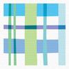 Lib Checkered Blue Art Fabric Panel 57x57cm Made in Japan Pastel Modern Stylish Interior Decor