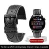 Calfskin strap Bracelet Carbonfiber Grain Watchband 18mm 20mm Red Orange Stitching Watch Band 21mm 22mm 23mm 24mm Watch Strap