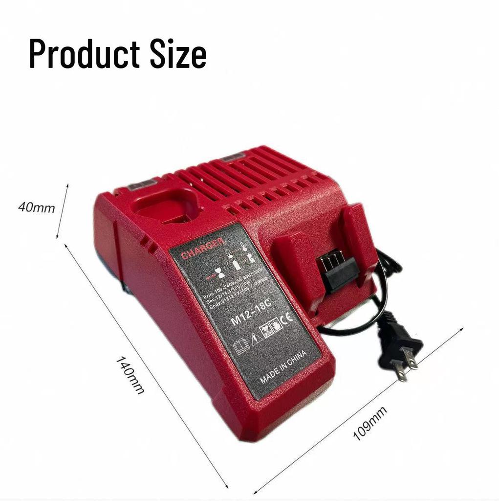 Milwaukee M12/M18 Dual-Use Rapid Charger, 3A Fast Charge