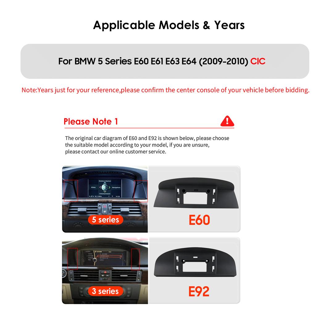 Ossuret For BMW 5 Series E60 E61 E63 E64(2005-2008)CCC with Smart Car Systems Support Wireless Carplay Android Auto Intelligent DVR RDS BT WIFI GPS 4G